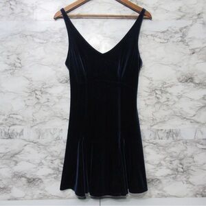 Victoria's Secret 90’s Vintage Blue Velvet Chamise Slip Dress Size XS